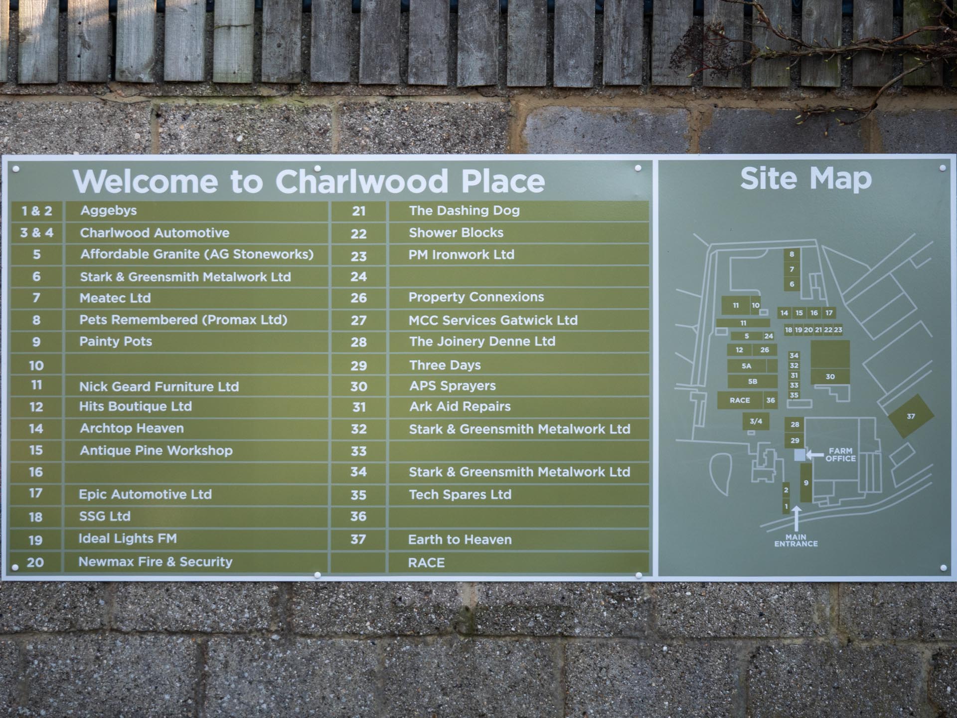plan of the industrial units on John Lory farm.