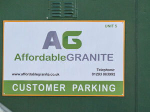 Affordable Granite Customer Parking Sign