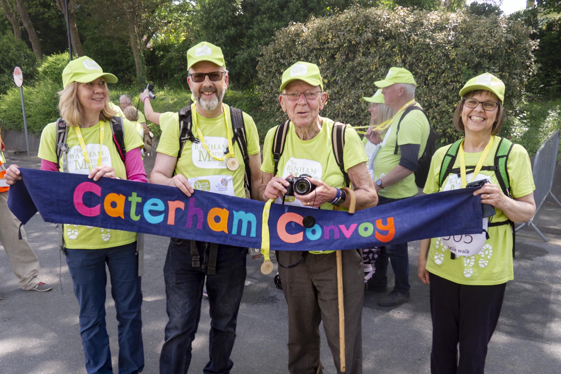 Caterham Convoy granite worktops sales marsden march sponsored walk team