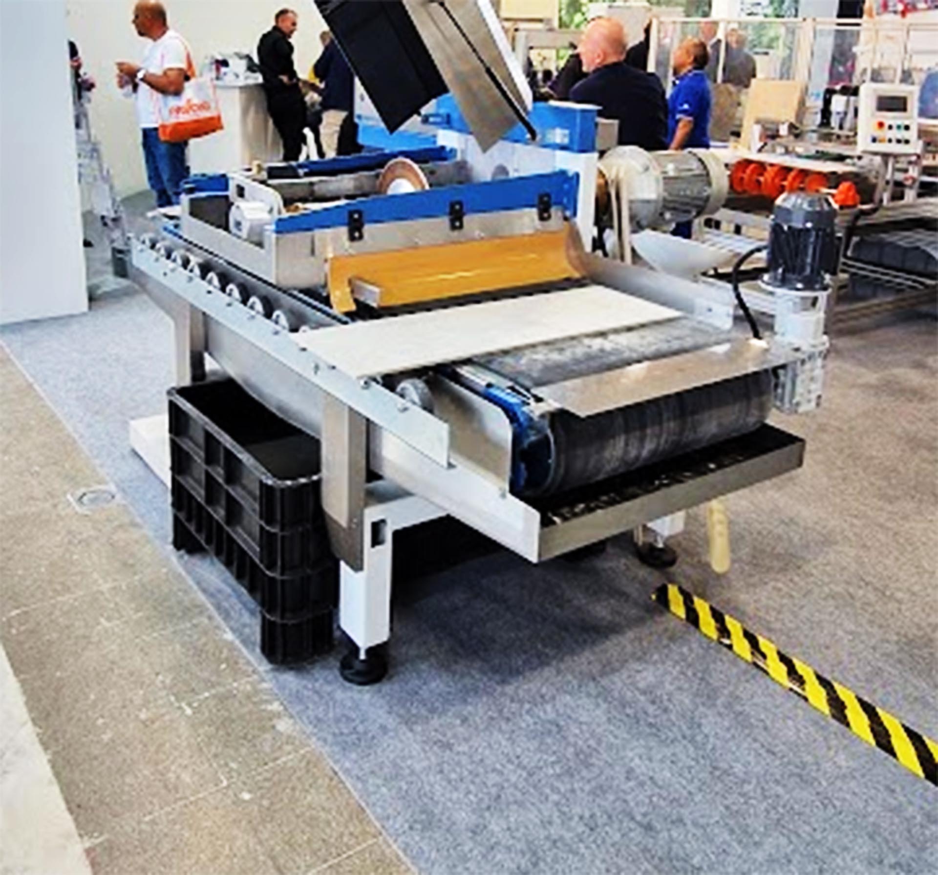 Ceramic tile cutting at granite worktop company Ceramic tile cutting at granite worktop company