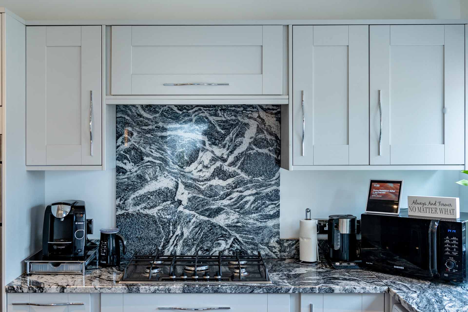 Cosmic White Granite Worktops, Redhill Surrey