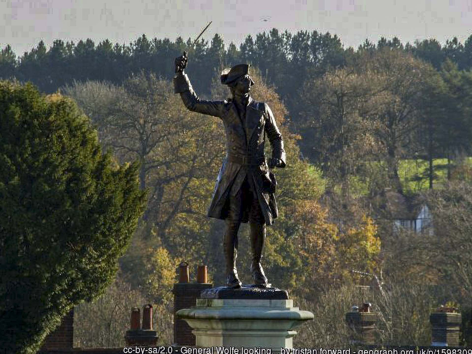 General Wolfe Statue Westerham Granite worktops kent geograph-1598309-by-tristan-forward