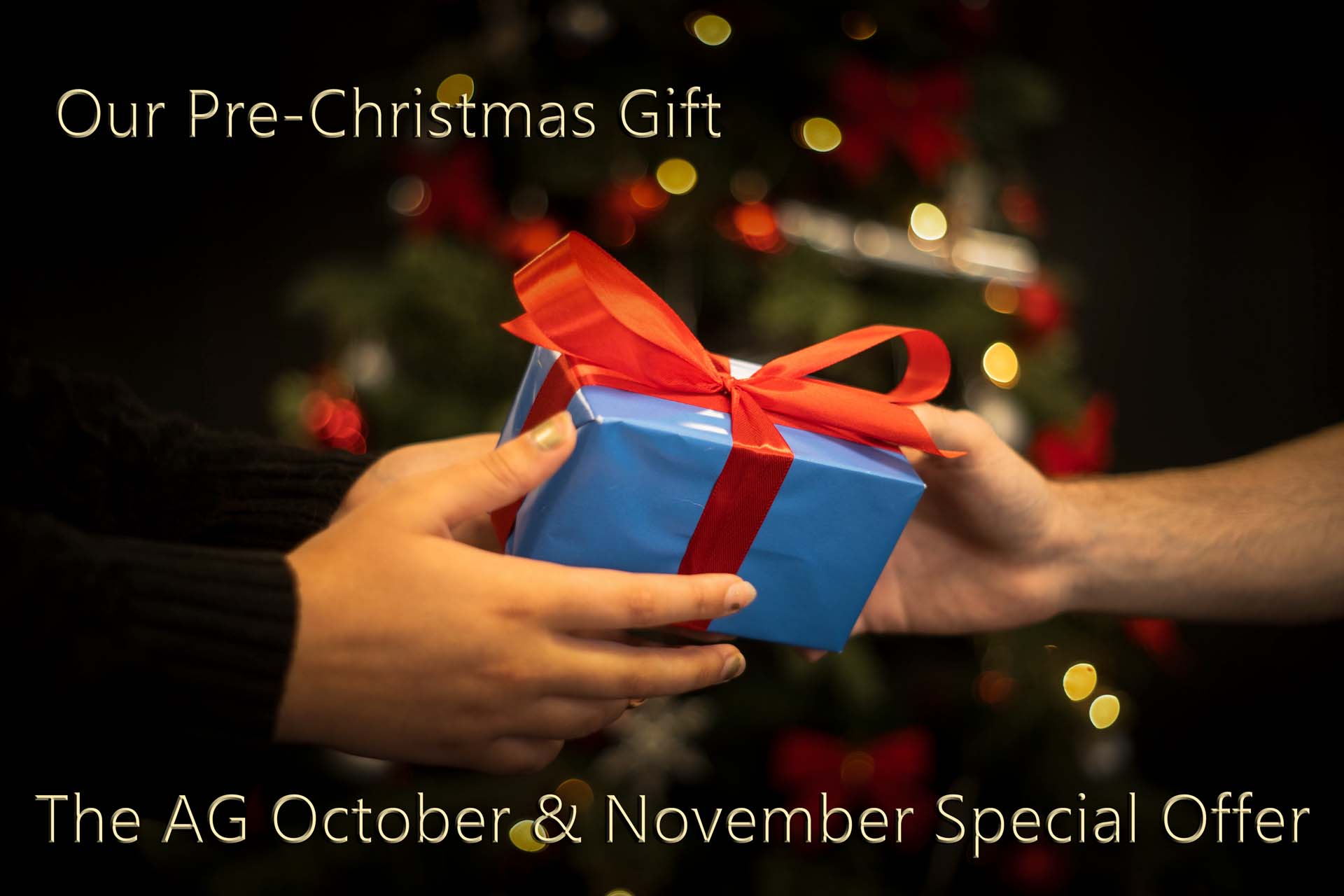 AG Christmas special offer October and November New Year discount