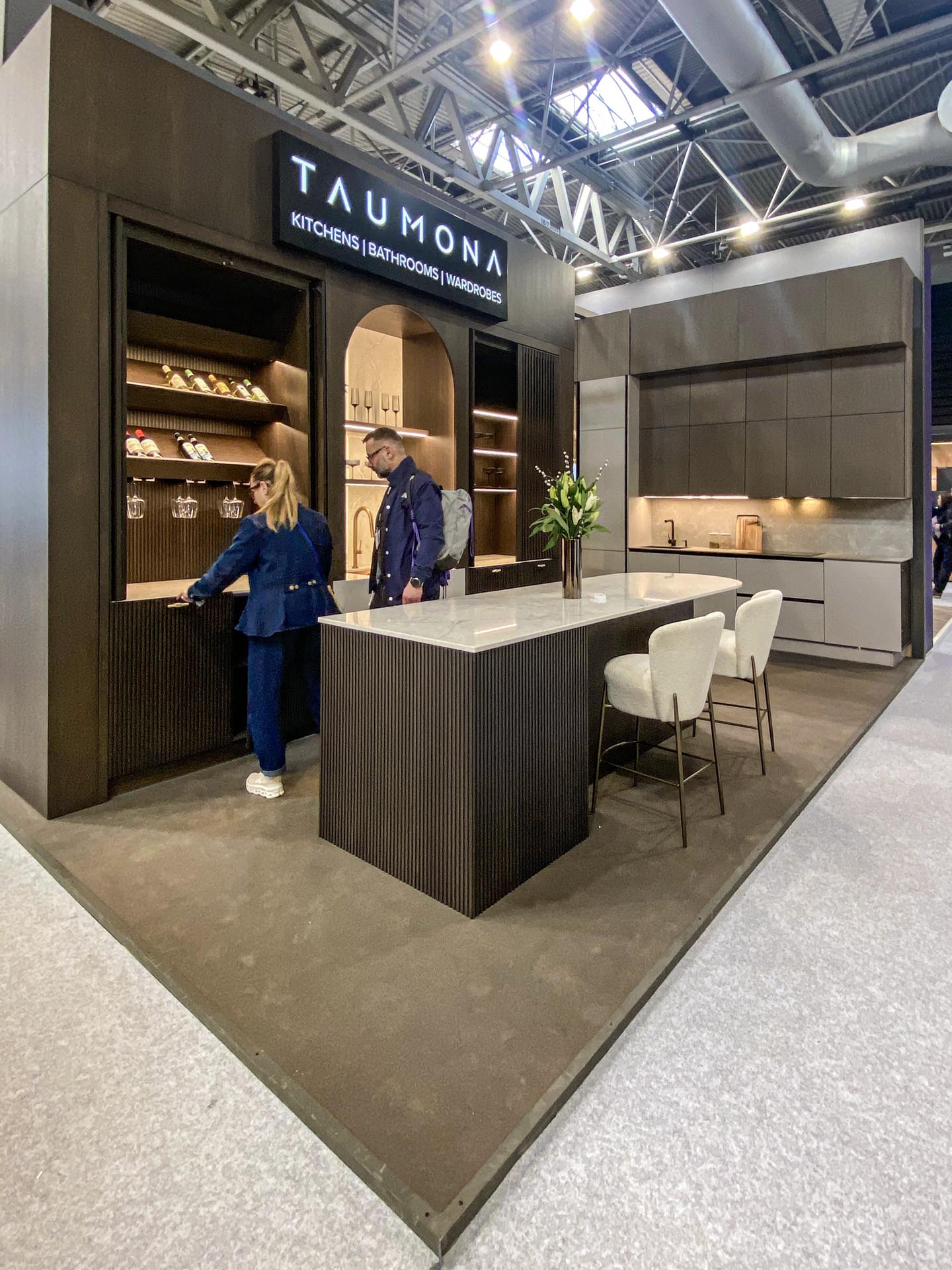 Tauhoma kitchen at KBB show 2026 Granite and quartz worktops