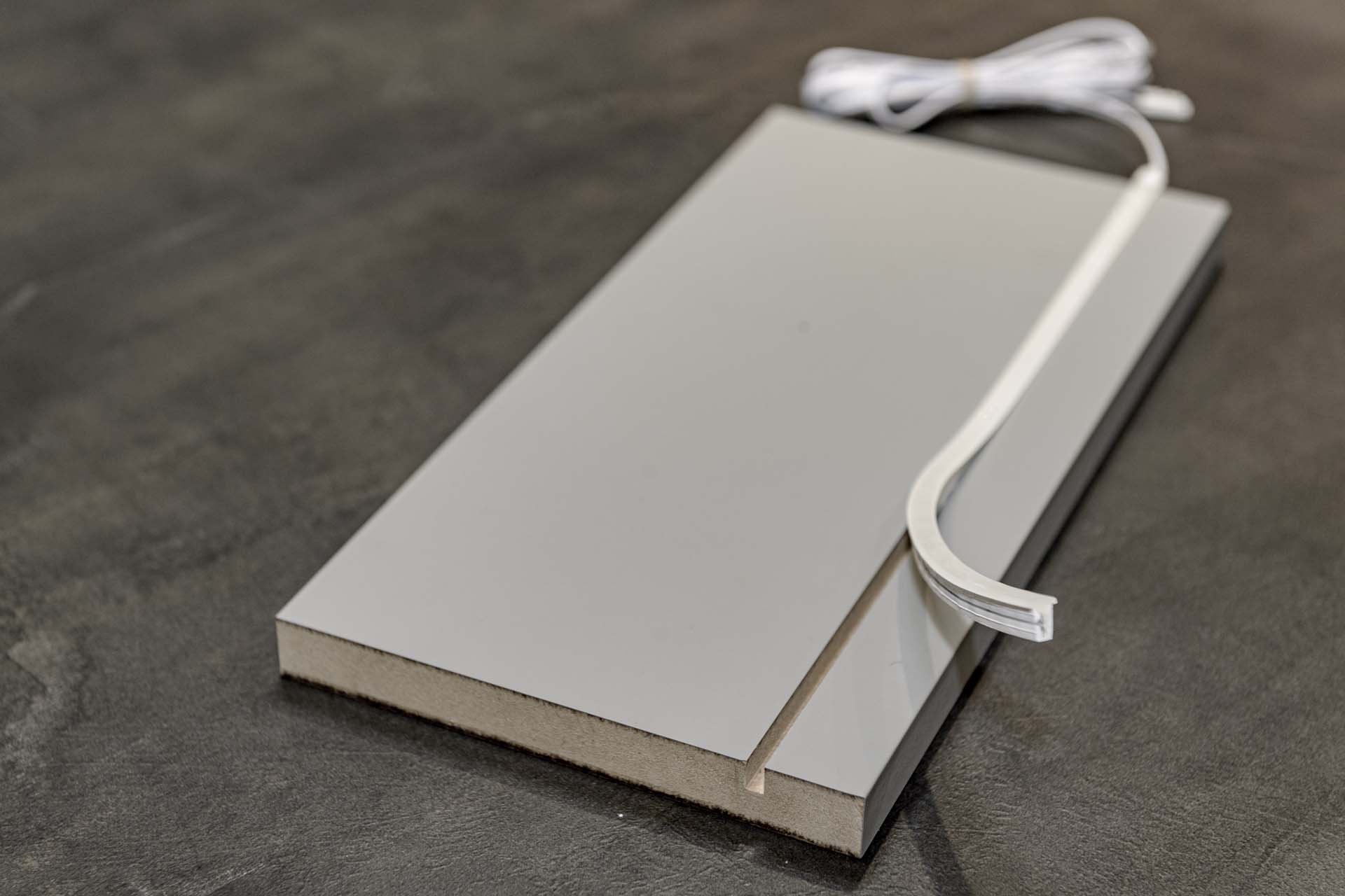 KBB show Birmingham 2022 140104 leyton lighting LED strips granite and quartz worktops Brentford Essex