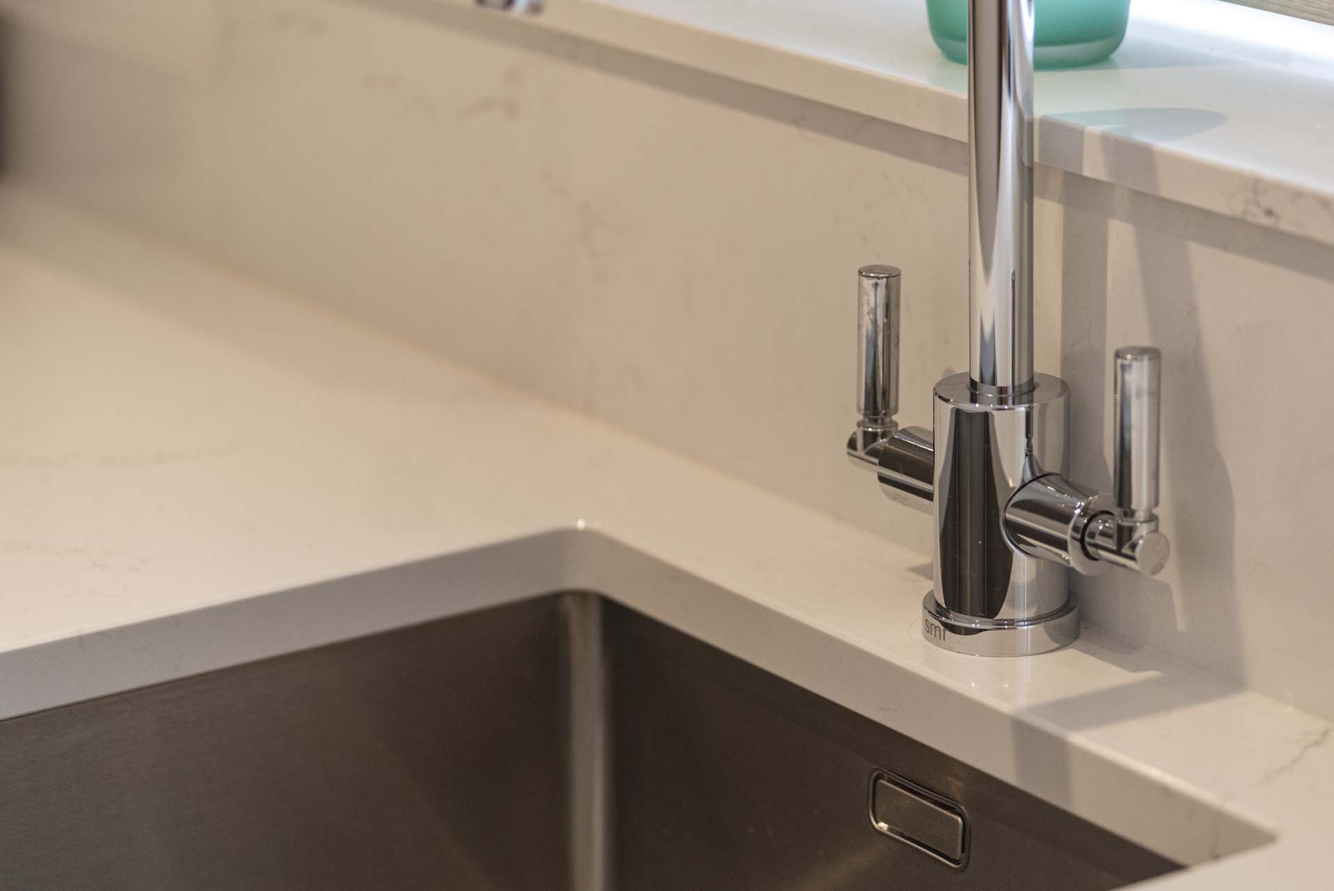 Classic Quartz Misterio worktops maresfield sink and tap