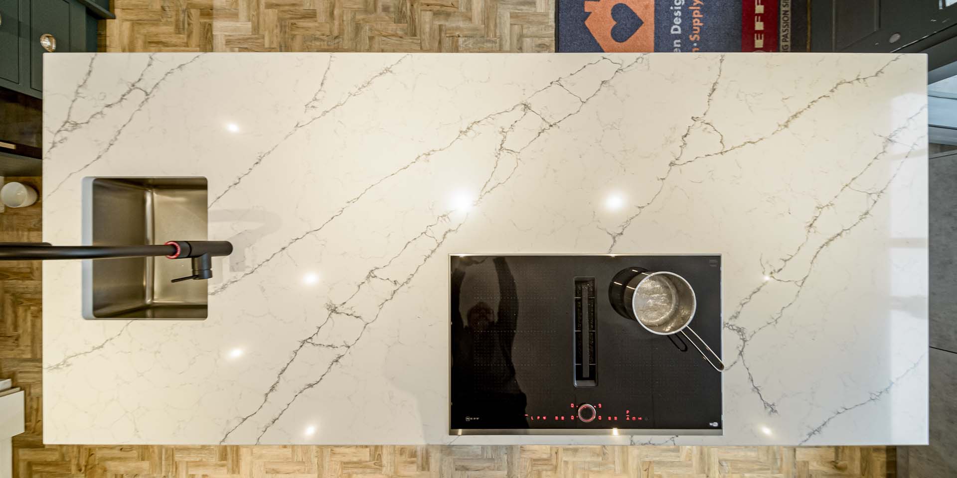 Kitchen Design Hub Showroom quartz worktops sussex