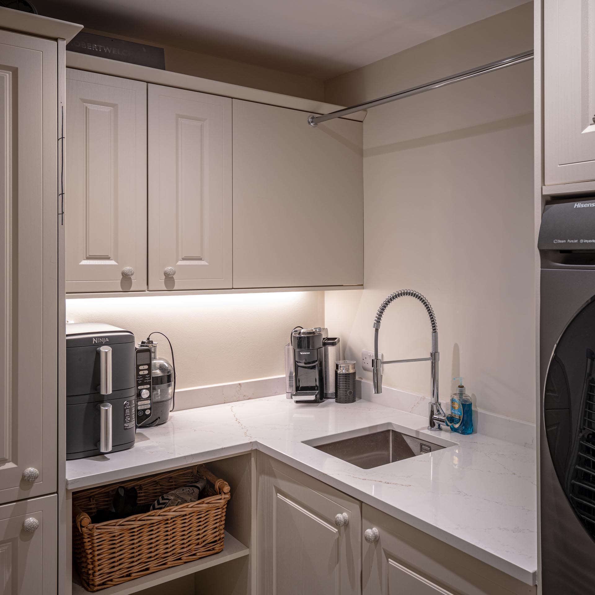 Utility room quartz worktops