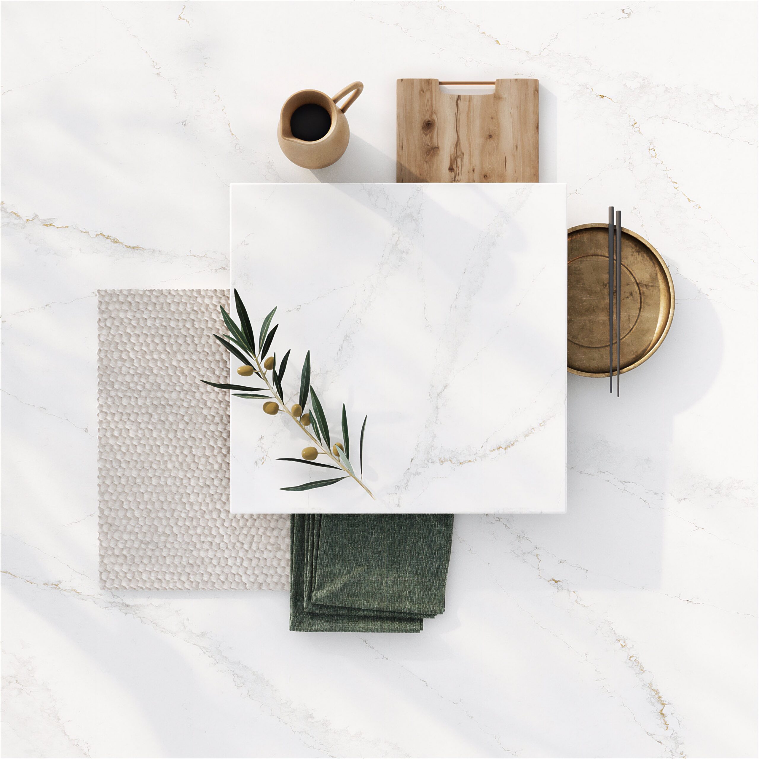 Moodboard. Bronze Rivers Moodboard image featuring Silestone Bronze Rivers