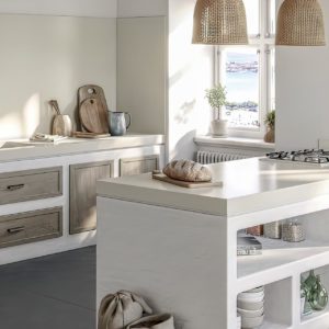 Silestone Kitchen worktops Sunlit days Faro White quartz
