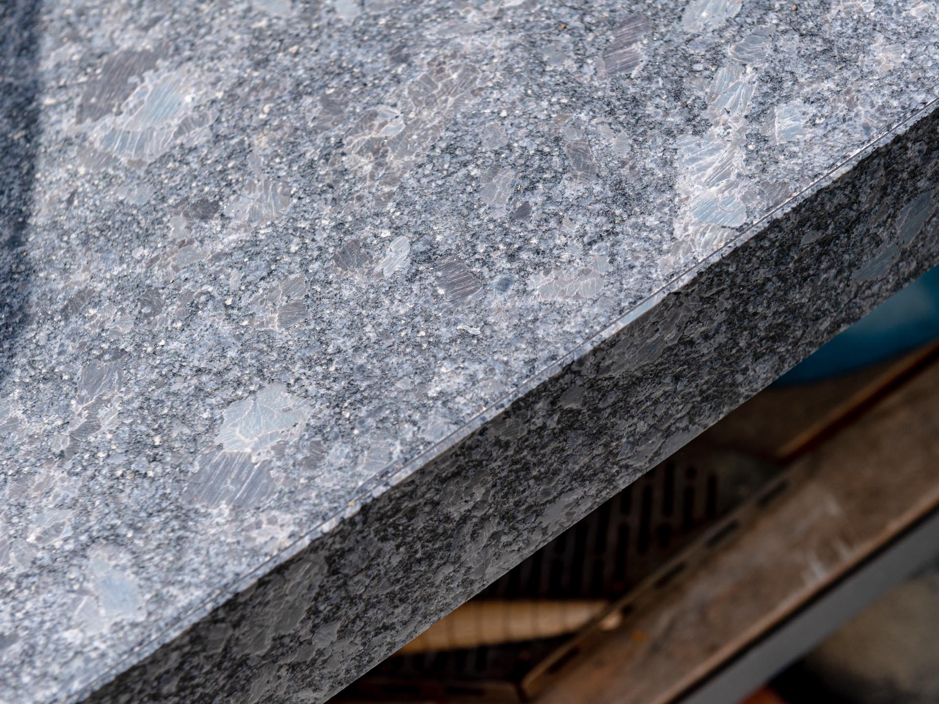 steel grey with mitred edge granite