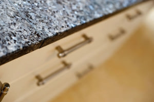 Close-up of the joint in the worktop