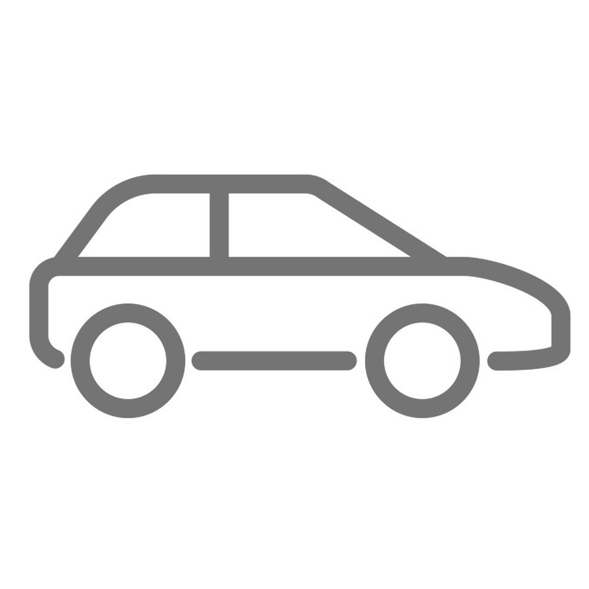 Car icon vector. Line drawing symbol.