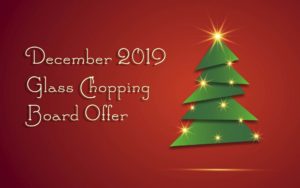 christmas tree glass chopping board offer 2 red