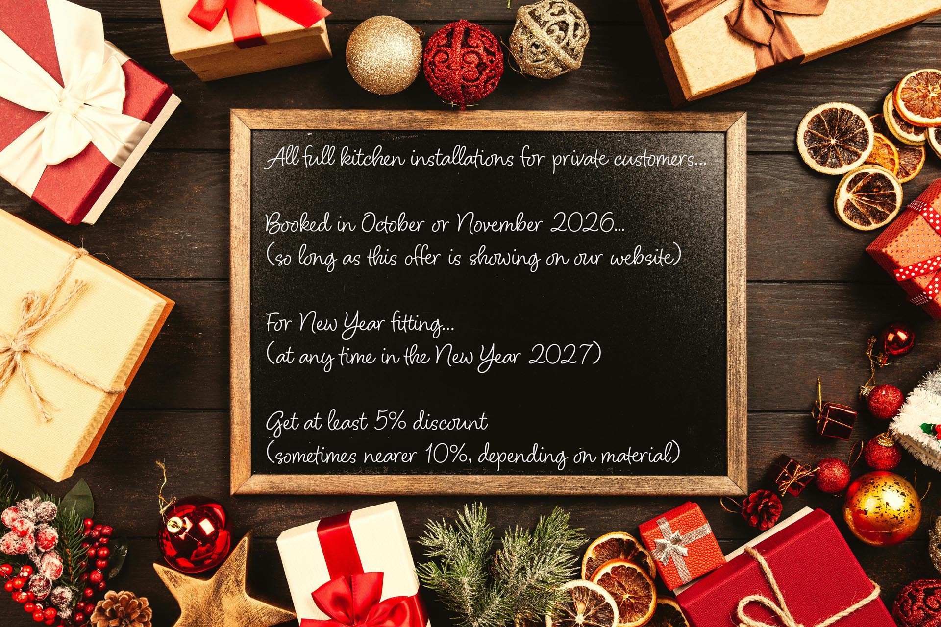 Terms and conditions for our Autumn and Christmas offer for installation in New Year 2027