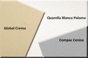 global crema compac cenisa quarella blanco paloma quartz worktops special offer 2 by 3
