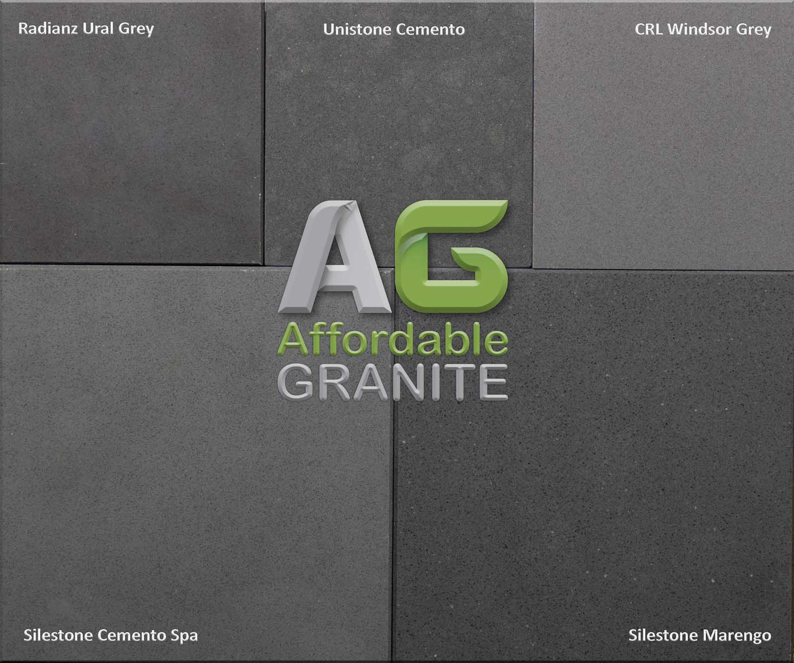 grey quartz worktops Windsor Ural Marengo Unistone Cemento Cemento Spaa