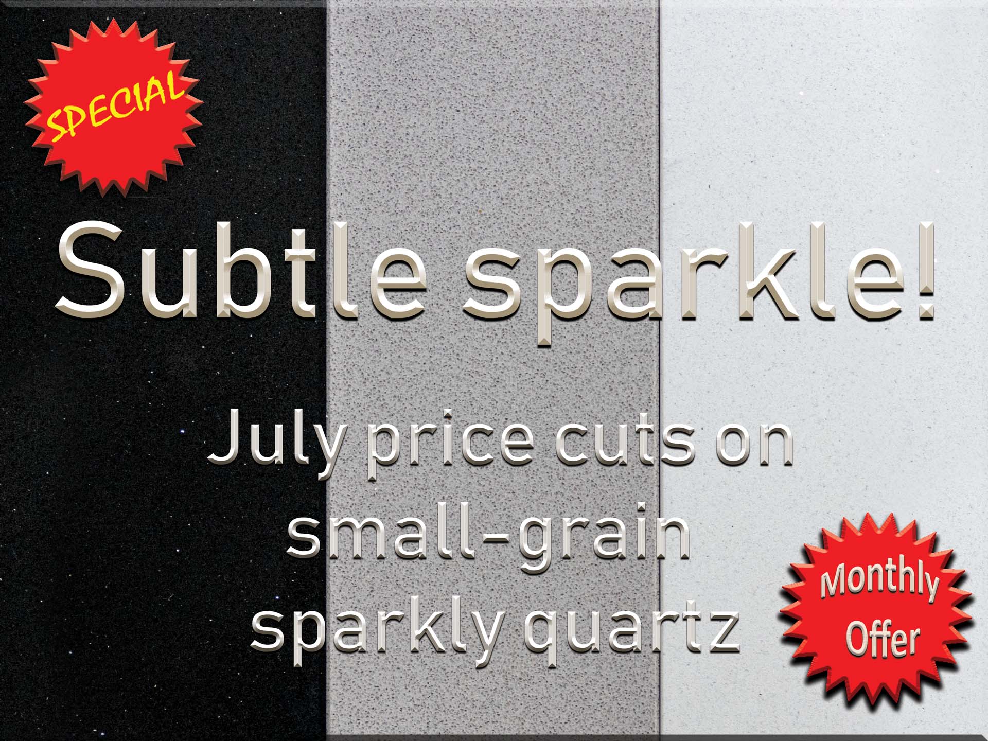 small sparkly quartz worktops subtle special offer july 2019 153624 bouncer